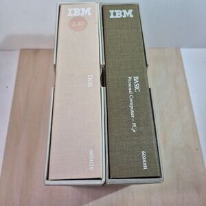 Vintage IBM PC DOS 2.10 and BASIC PCjr Manuals with Floppy Disks 1983 6024120